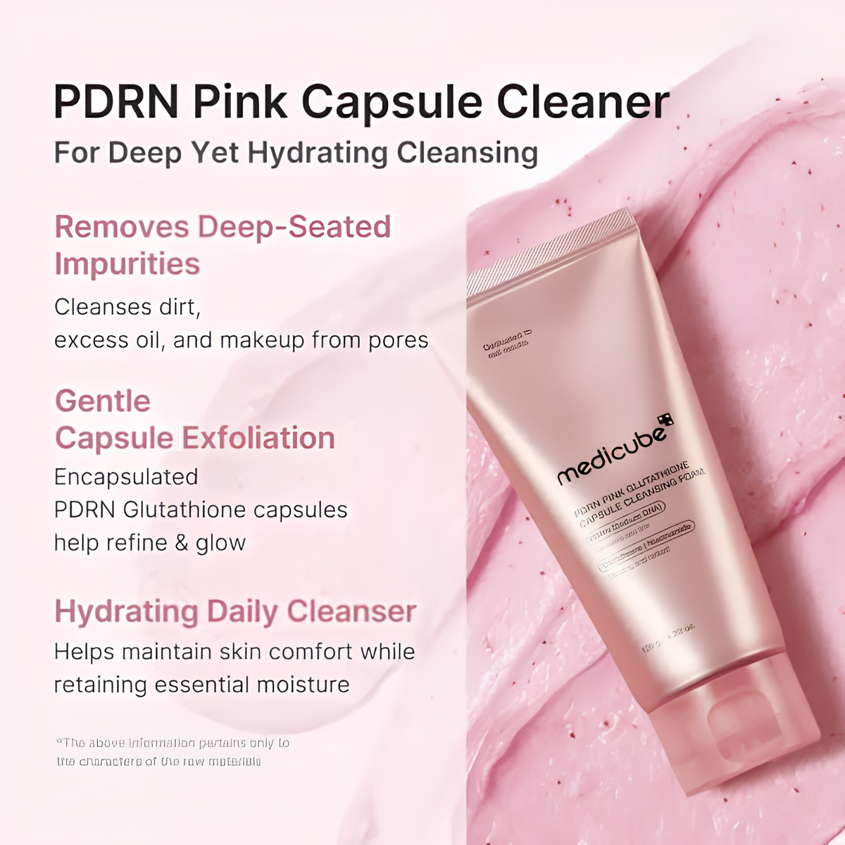 Medicube PDRN Pink Glutathione Capsule Cleansing Foam 120g