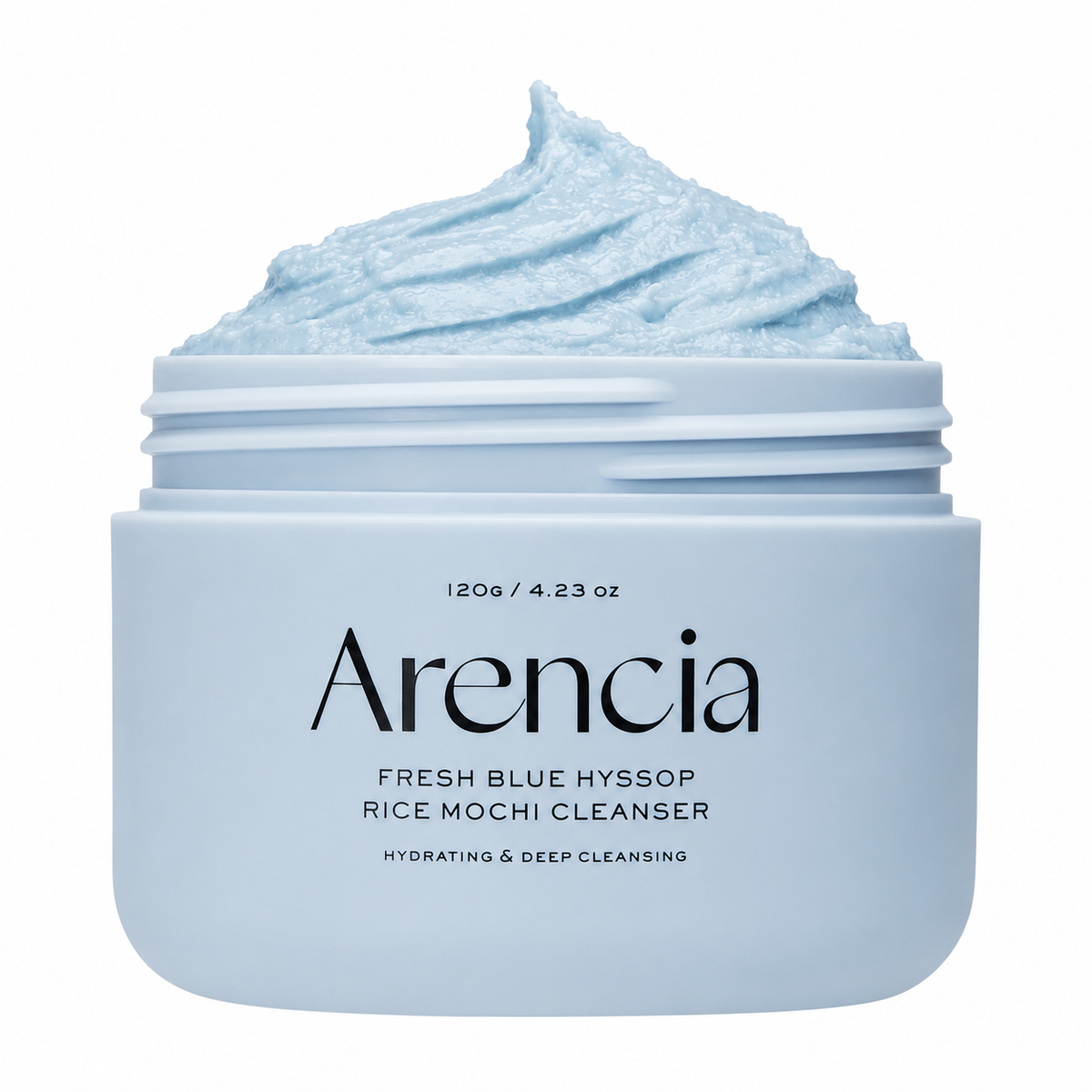 Arencia Fresh Blue Hyssop Rice Mochi Korean Foam Cleanser 120g | Clarifying Gentle Cleanser