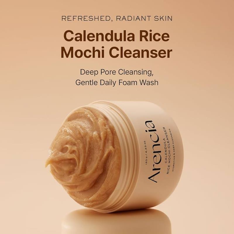 Arencia Calendula Rice Mochi Soothing Korean Foam Cleanser 120g | Gentle Calming Cleanser