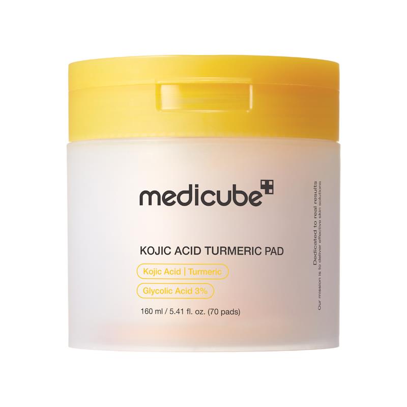 Medicube Kojic Acid Turmeric Brightening Toning Pads 160ml | Korean Dark Spot Pads