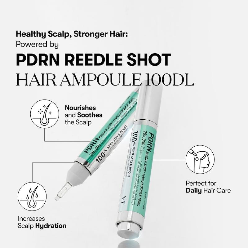 VT PDRN Reedle Shot Hair Ampoule 300dl | Korean Hair Growth Scalp Serum