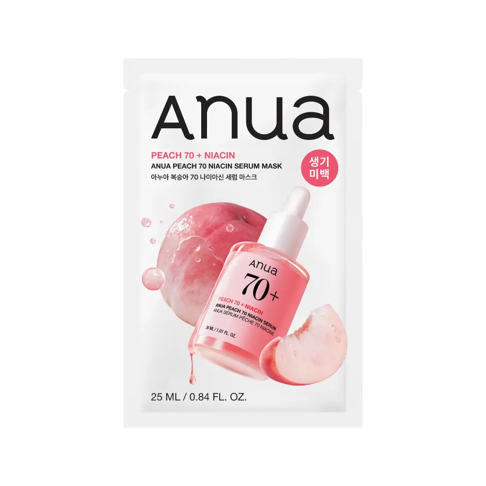 ANUA Peach 70% Niacinamide Brightening Korean Face Mask | Sheet Mask