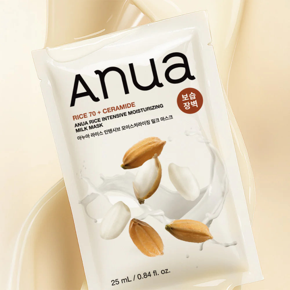ANUA Rice 70% Ceramide Hydrating Korean Face Mask | Nourishing Sheet Mask