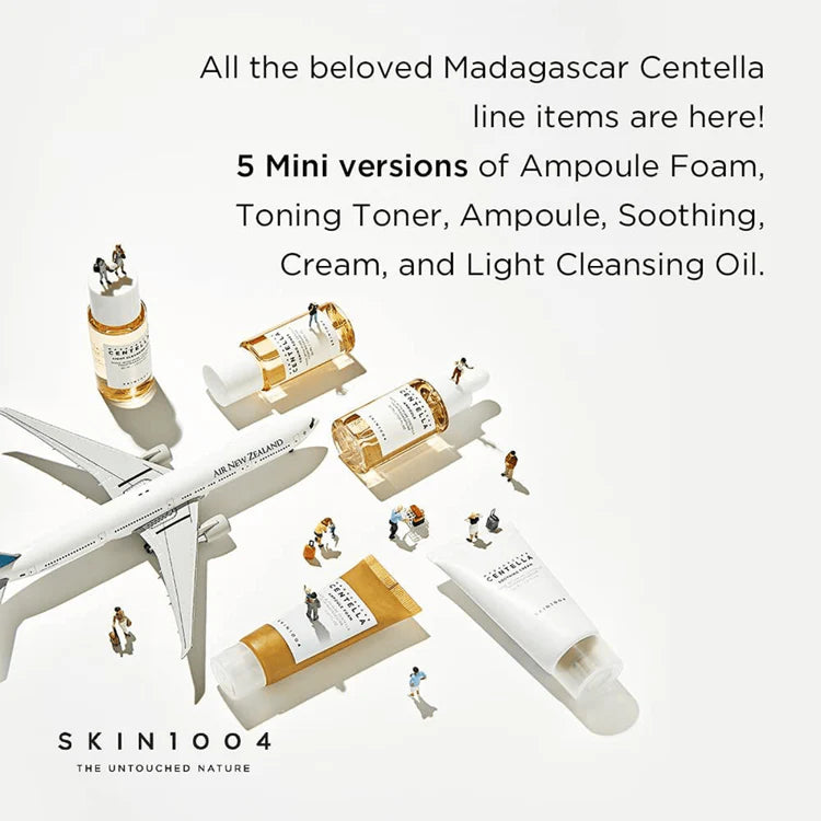SKIN1004 Madagascar Centella Korean Skincare Travel Kit | Soothing Mini Starter Set