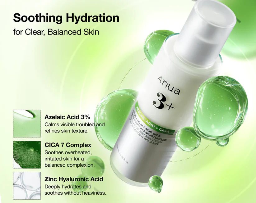 ANUA Azelaic Acid CICA Soothing Moisturizer 100ml | Korean Calming Barrier Cream