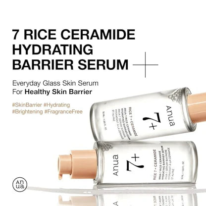 Anua 7+ Rice Ceramide Hydrating Barrier Serum 50ml | Korean Barrier Repair Serum