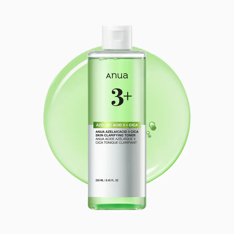 ANUA Azelaic Acid 3% CICA Clarifying Korean Toner 250ml | Pore Minimizing Soothing Toner
