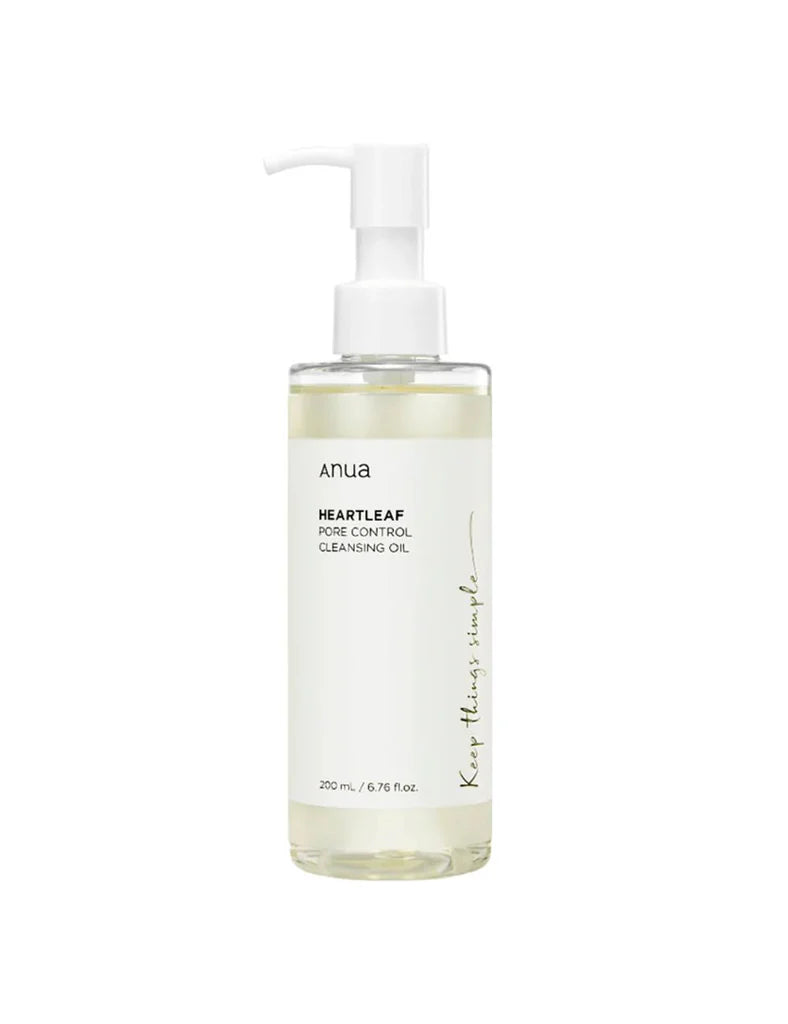 ANUA Heartleaf Pore Control Korean Cleansing Oil 200ml | Deep Cleanse Makeup Remover Oil