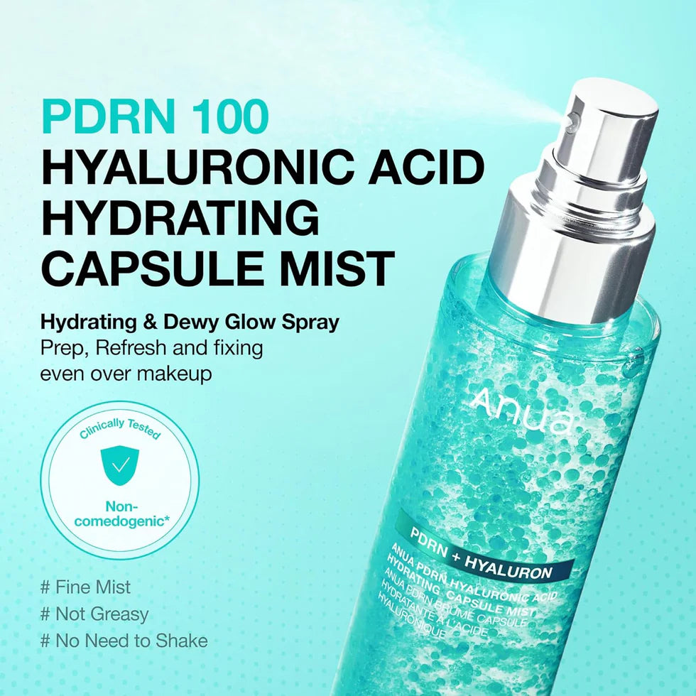 ANUA PDRN Hyaluronic Acid Hydrating Facial Mist 100ml | Korean Skin Barrier Spray