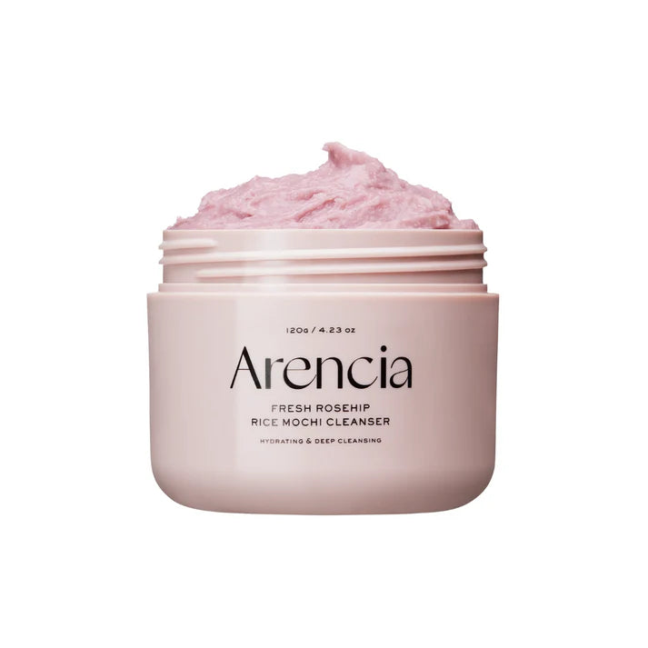 Arencia Fresh Rosehip Rice Mochi Korean Foam Cleanser 120g | Brightening Gentle Cleanser
