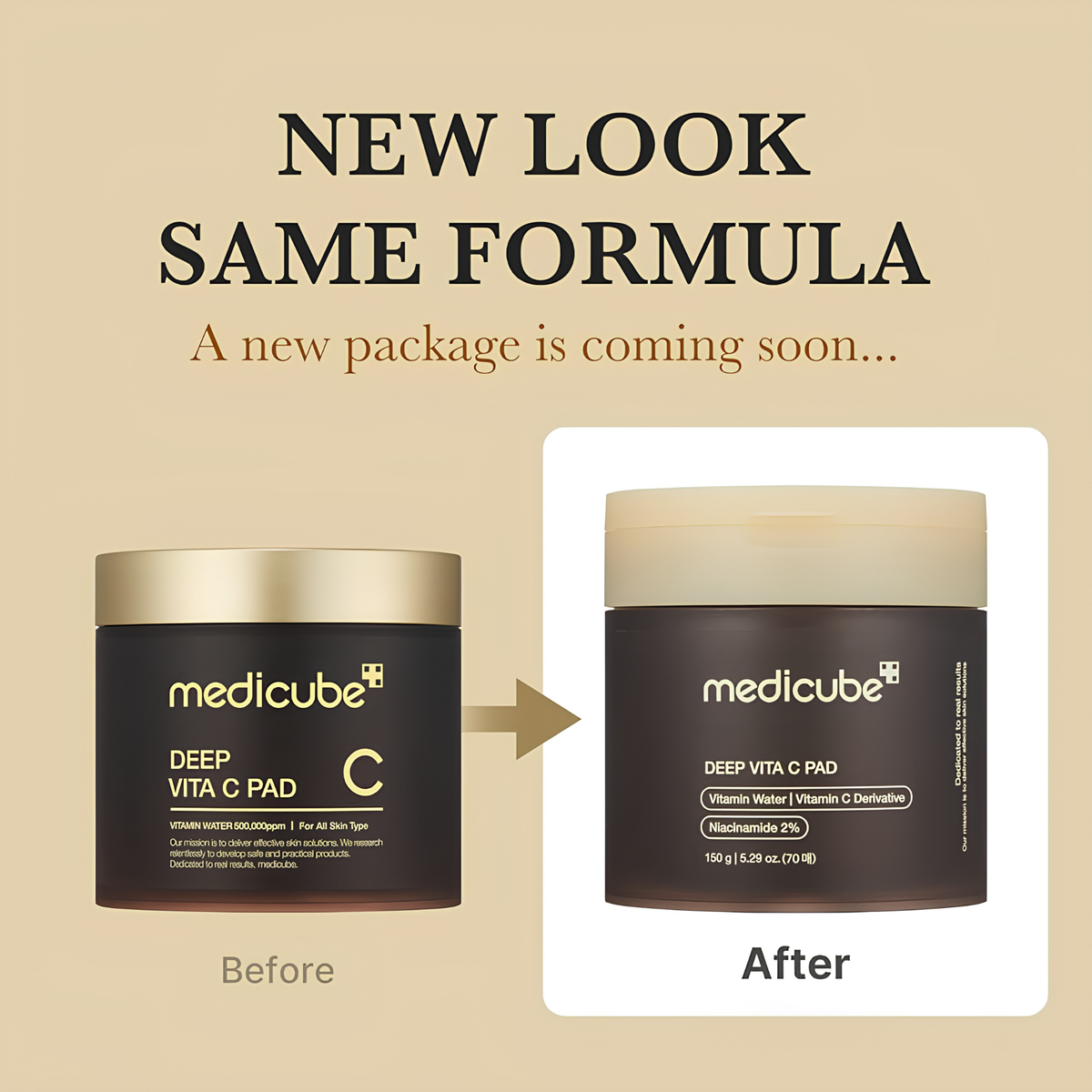 Medicube Deep Vita C Brightening Toner Pads – 70 Pads