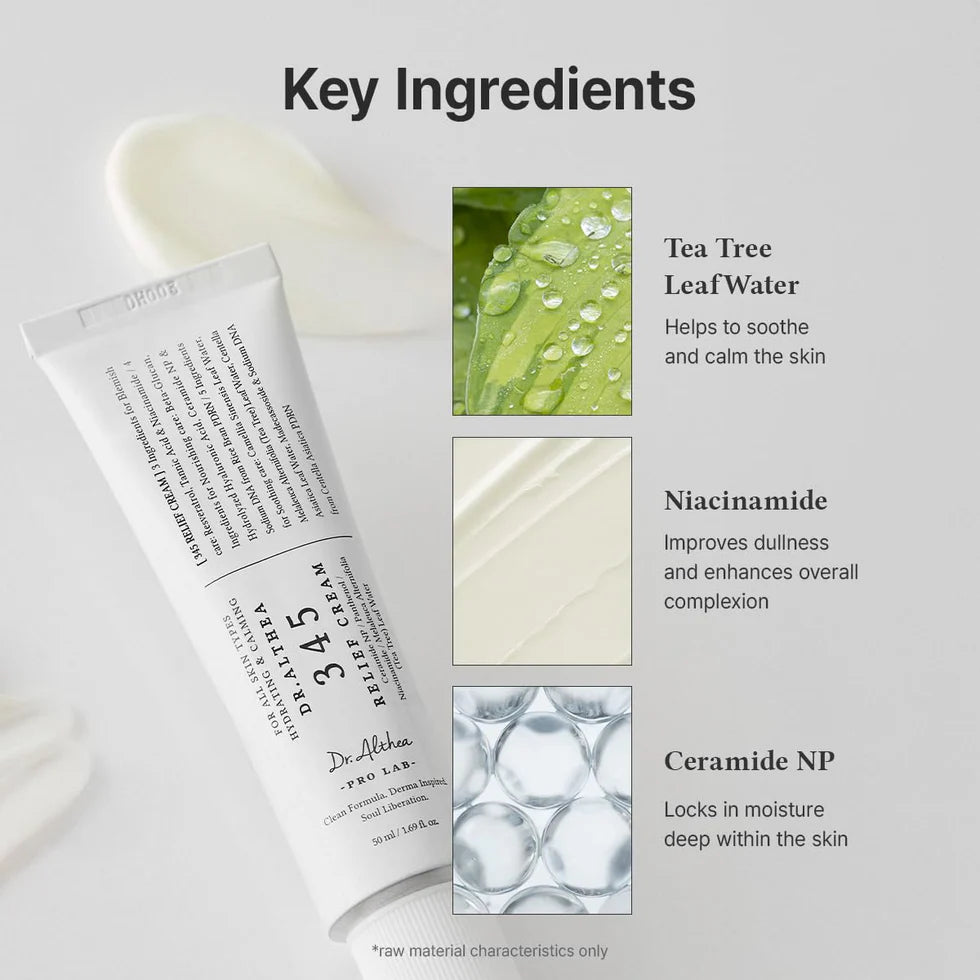 Dr.Althea 345 Relief Soothing Barrier Cream 50ml | Korean Sensitive Skin Moisturizer