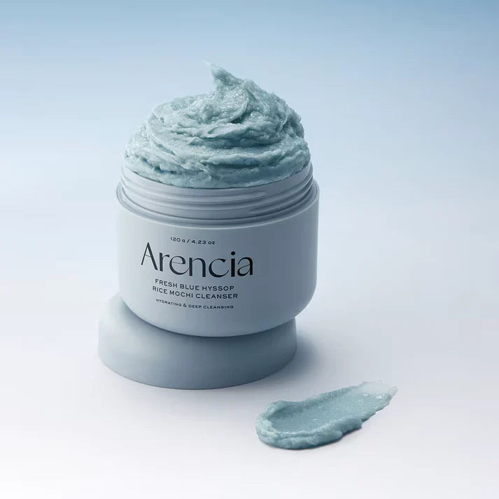 Arencia Fresh Blue Hyssop Rice Mochi Korean Foam Cleanser 120g | Clarifying Gentle Cleanser