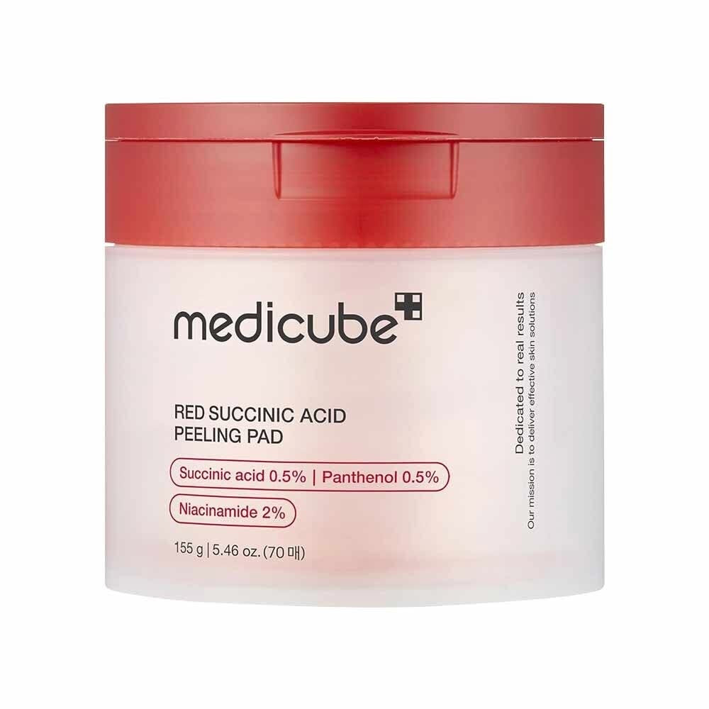 Medicube Red Succinic Acid Exfoliating Peeling Pads 70| Korean AHA BHA Pads