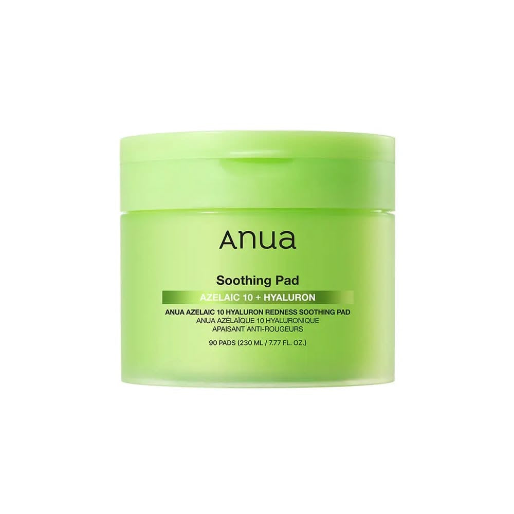 ANUA Azelaic Acid 10% Hyaluronic Acid Redness Soothing Toning Pads 90pcs | Korean Skincare
