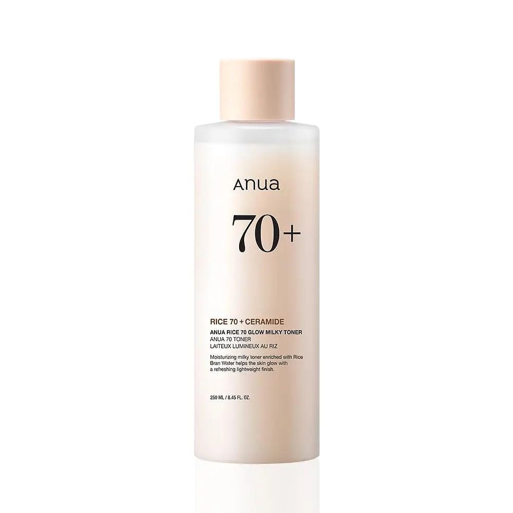 Anua Rice 70+ Glow Milky Toner 250ml | Korean Brightening Rice Toner
