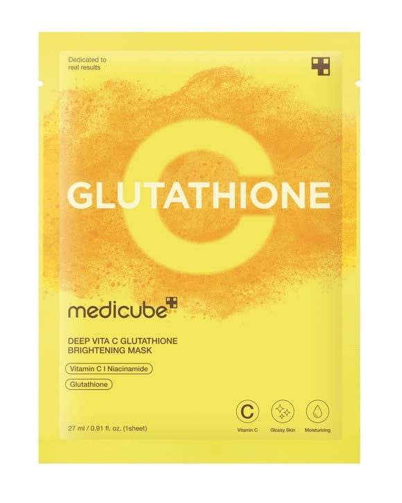 Medicube Deep Vitamin C Glutathione Brightening Korean Face Mask 27ml