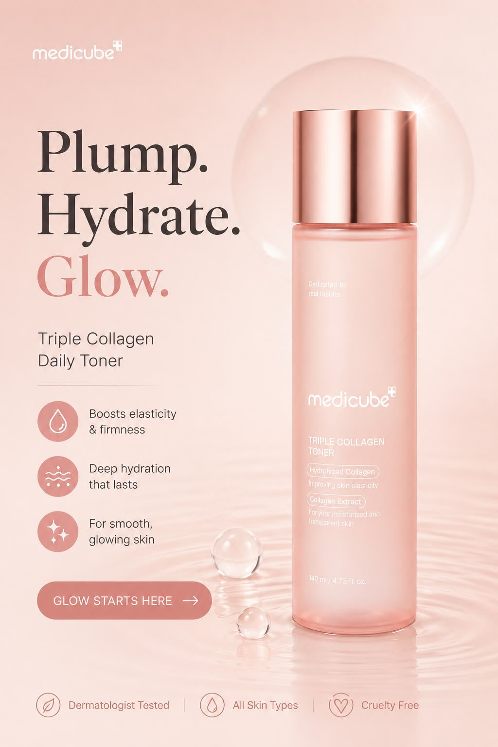Medicube Triple Collagen Toner 140ml | Seoul Skinlab SA