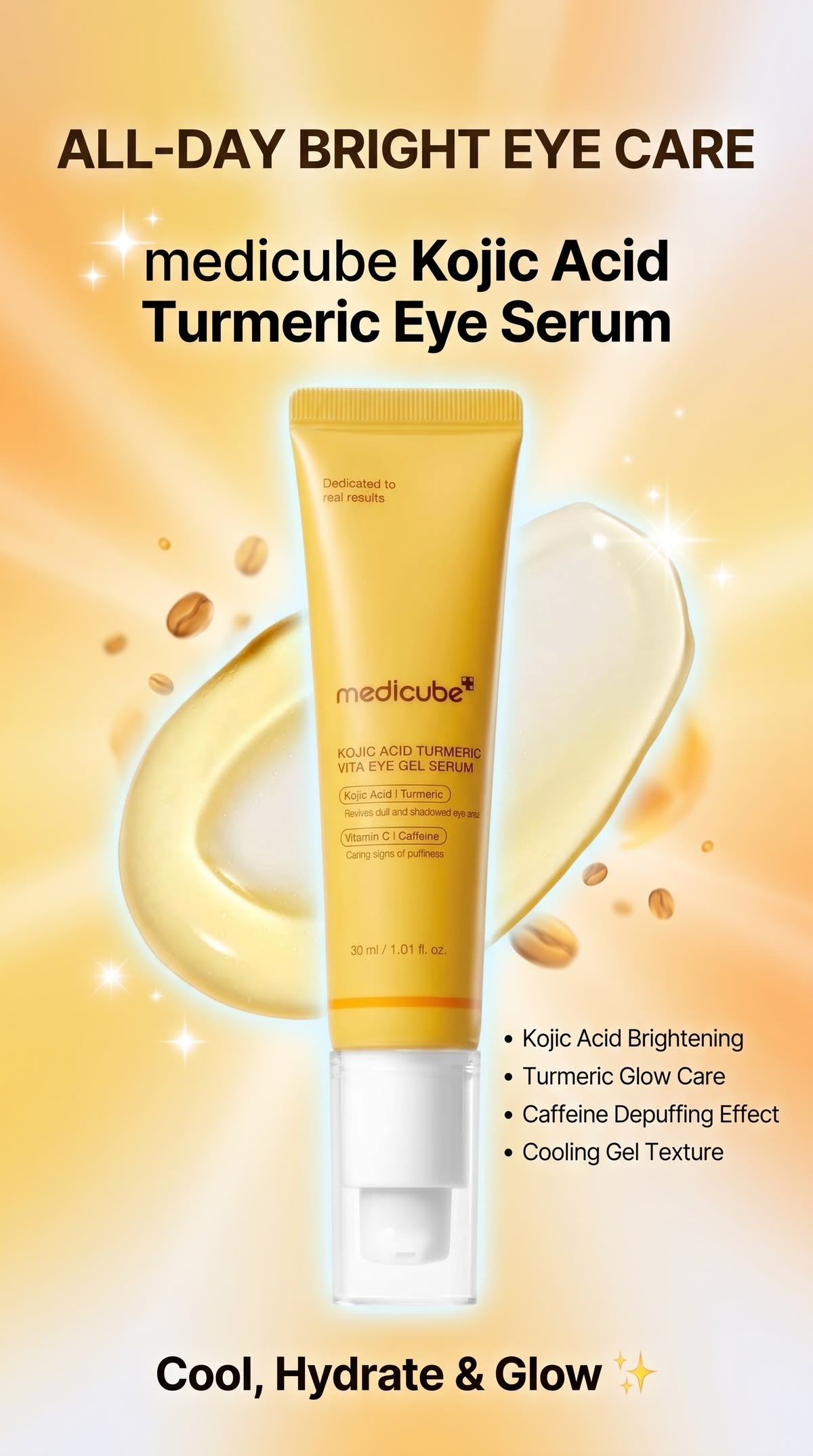 Medicube Kojic Acid Turmeric Vita Eye Gel Serum 30ml