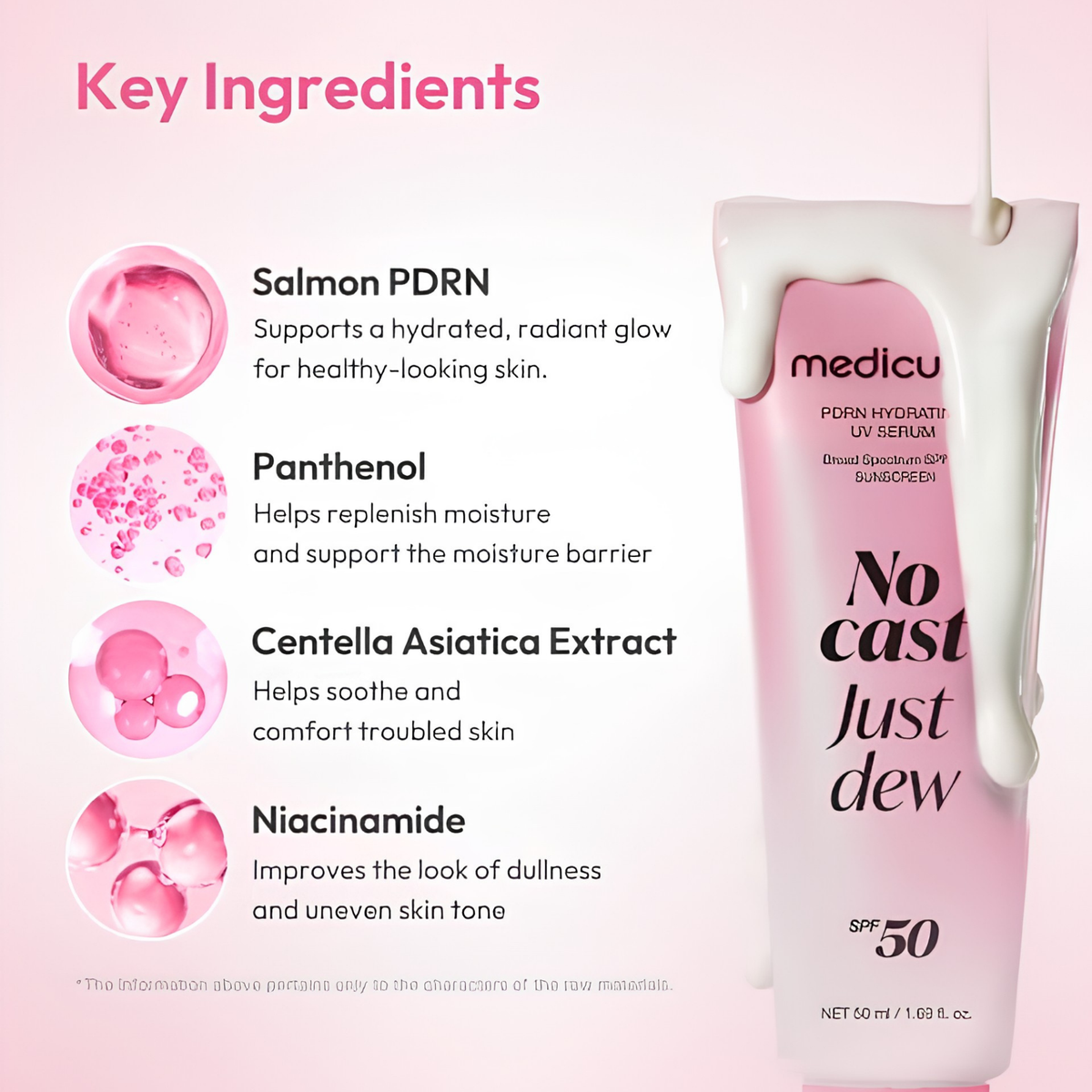Medicube No Cast Just Dew PDRN Hydrating UV Serum SPF50+