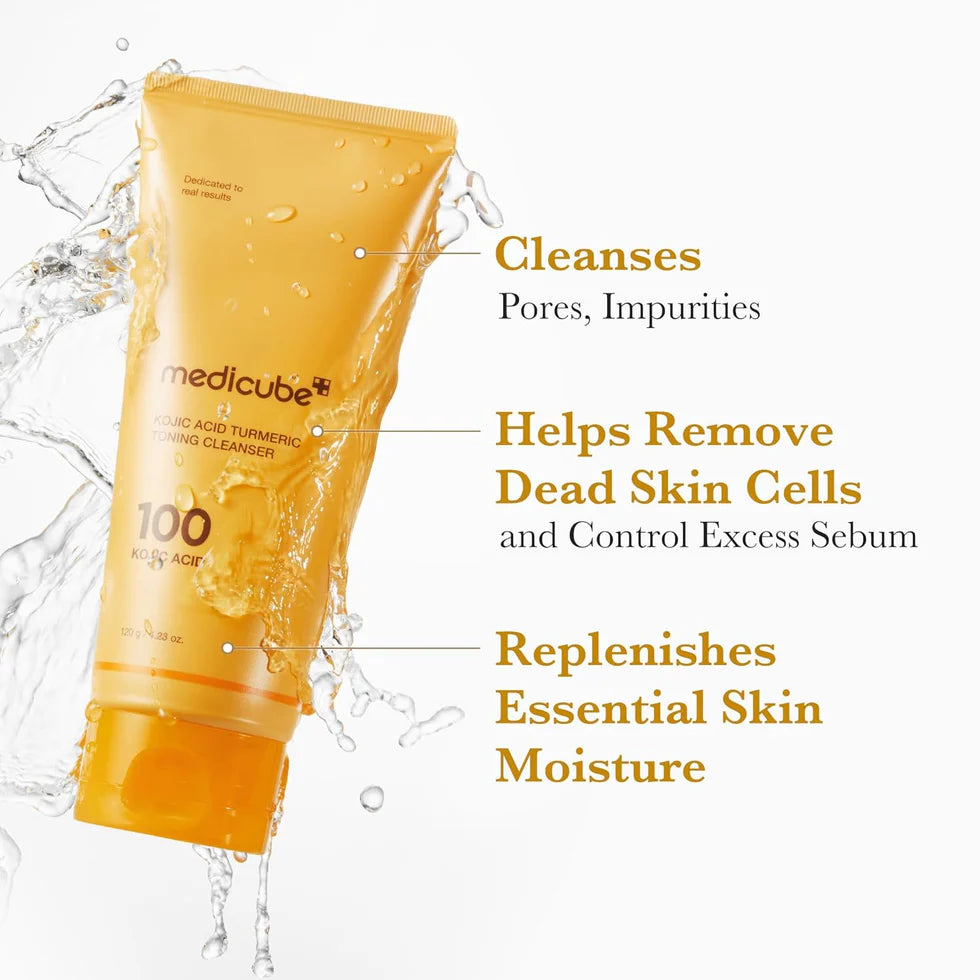 Medicube Kojic Acid Turmeric Brightening Toning Korean Cleanser | Dark Spot Cleanser