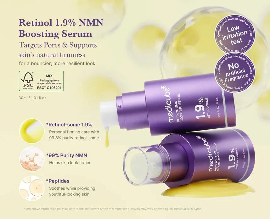 Medicube Retinol NMN Anti-Aging Boosting Serum 30ml | Korean Retinol Serum