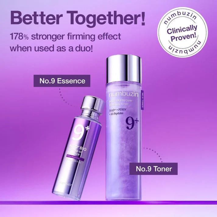 Numbuzin No.9 NAD+ PDRN Glow Boosting Korean Toner 150ml | Brightening Skin Prep