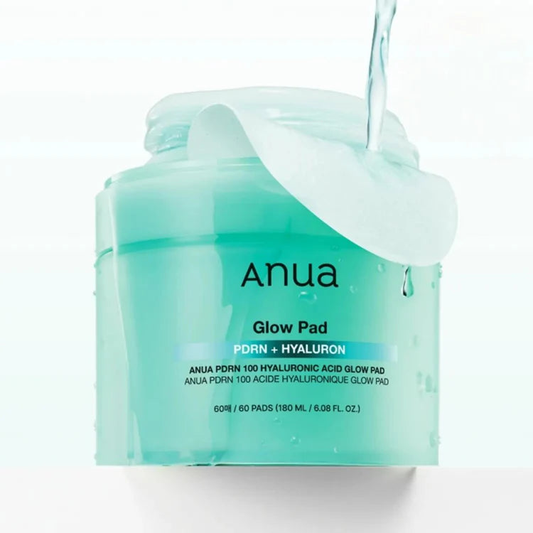 ANUA PDRN Hyaluronic Acid Glow Brightening Pads 60pcs | Korean Skincare Toning Pads
