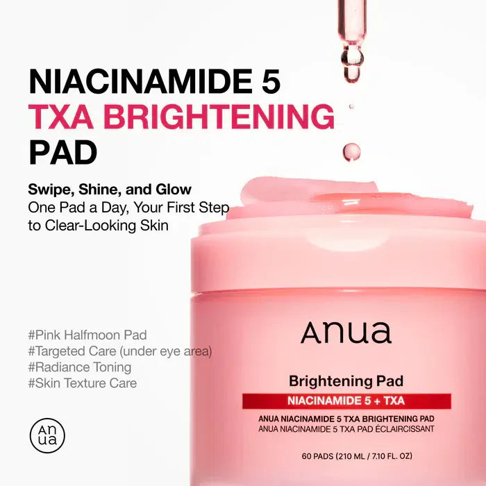 ANUA Niacinamide 5% TXA Brightening Exfoliating Pads 60pcs | Korean Dark Spot Skincare