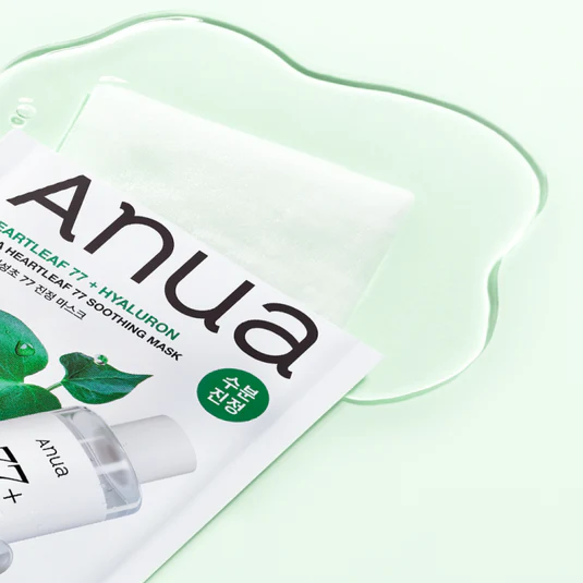ANUA Heartleaf 77% Hyaluronic Acid Soothing Korean Face Mask | Sheet Mask