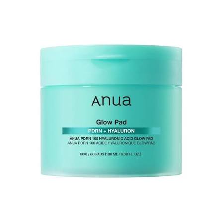 ANUA PDRN Hyaluronic Acid Glow Brightening Pads 60pcs | Korean Skincare Toning Pads
