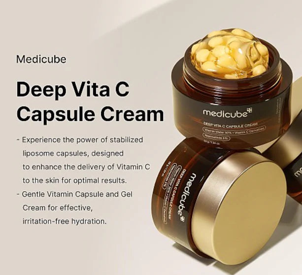 Medicube Deep Vita C Brightening Capsule Cream 55g | Korean Brightening Moisturizer