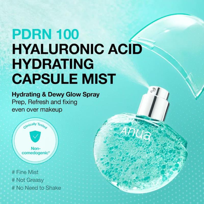Anua PDRN Hyaluronic Acid Hydrating Capsule Mist 30ml | Korean Hydrating Face Mist