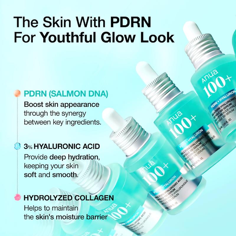 Anua PDRN Hyaluronic Acid Capsule 100 Serum – Hydrating Korean Face Serum