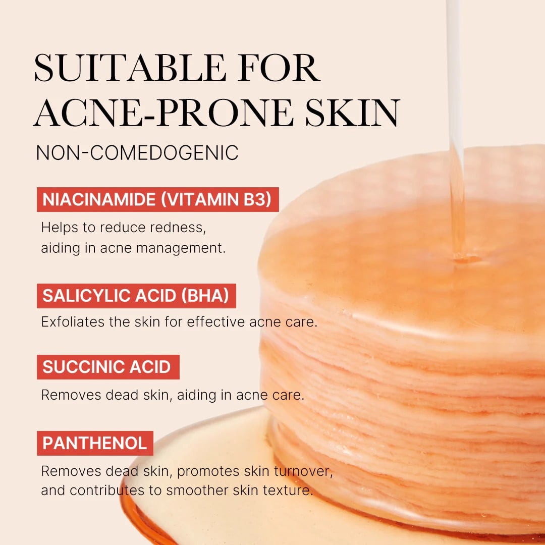 Medicube Red Succinic Acid Exfoliating Peeling Pads 70| Korean AHA BHA Pads