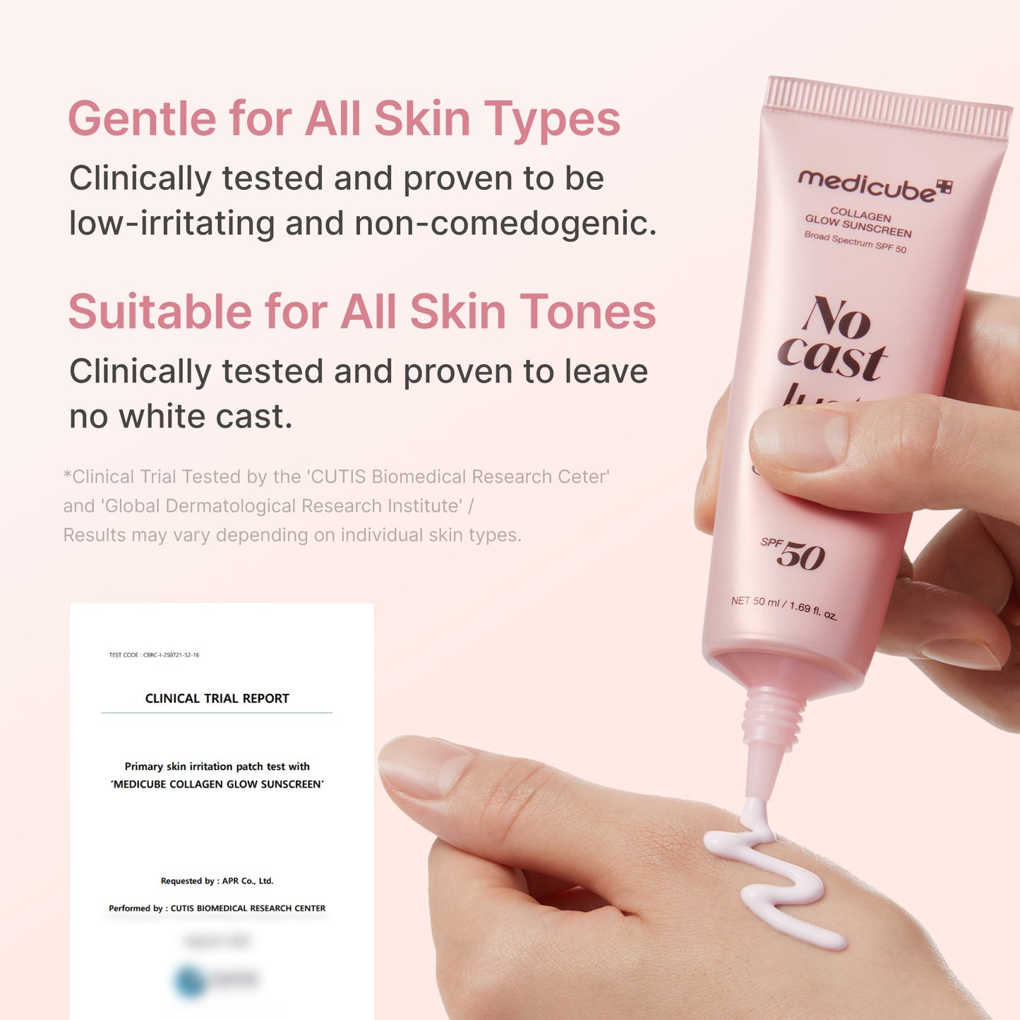 Medicube No White Cast Collagen Glow Korean Sunscreen SPF50 | Brightening UV Protection