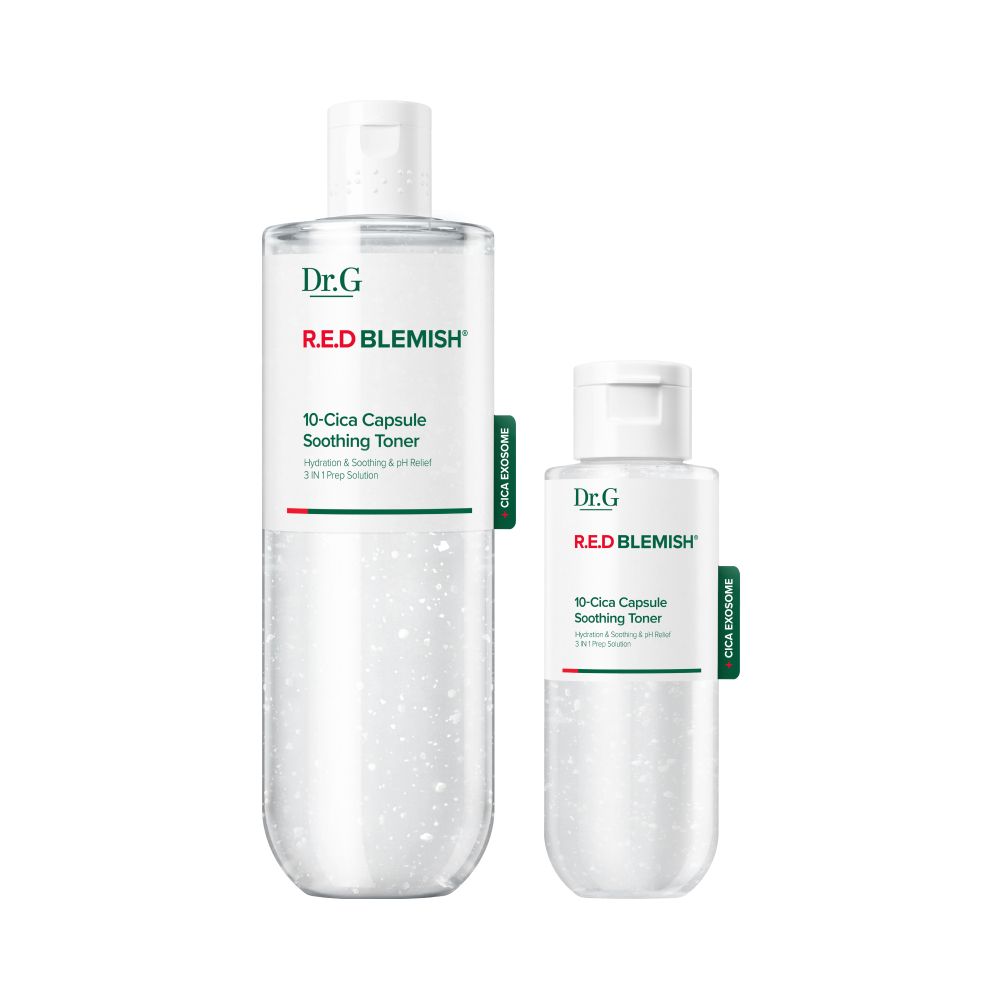Dr.G 10 CICA Calming Capsule Korean Toner | Sensitive Skin Soothing Toner 300ml + 100ml