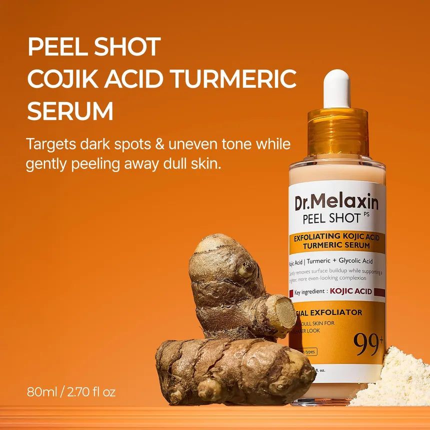 Dr. Melaxin Peel Shot Kojic Acid & Turmeric Exfoliating Serum 80ml