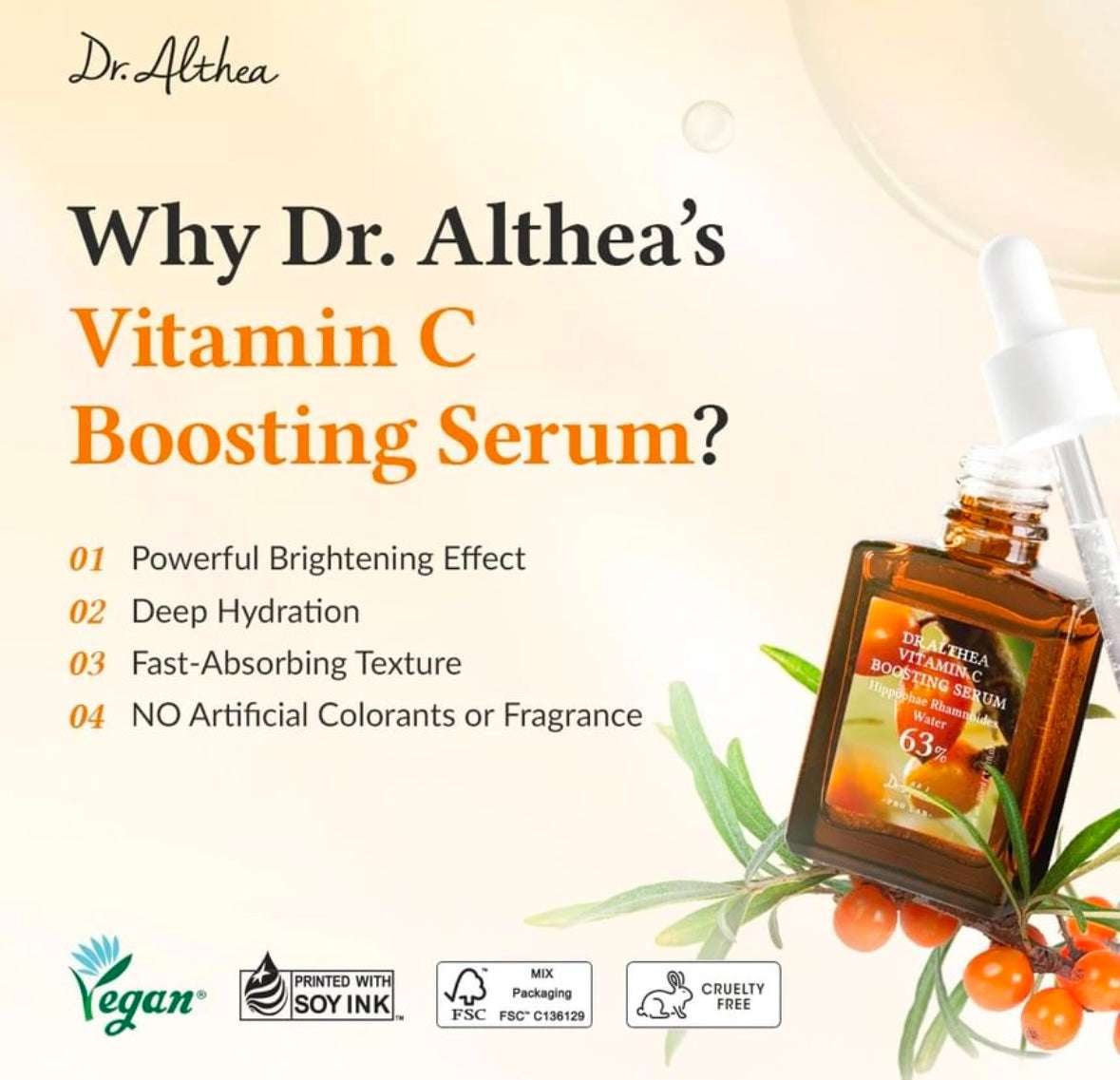 Dr.Althea Vitamin C 63% Boosting Brightening Serum 30ml | Korean Vitamin C Serum
