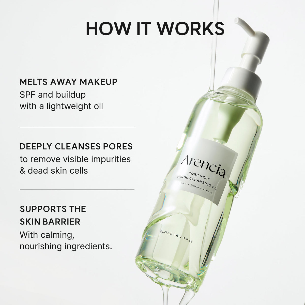 Arencia Pore Melt Mochi Cleansing Oil 200ml