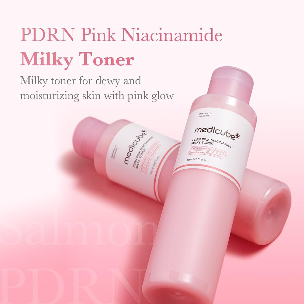 Medicube PDRN Pink Niacinamide Brightening Milky Korean Toner 150ml