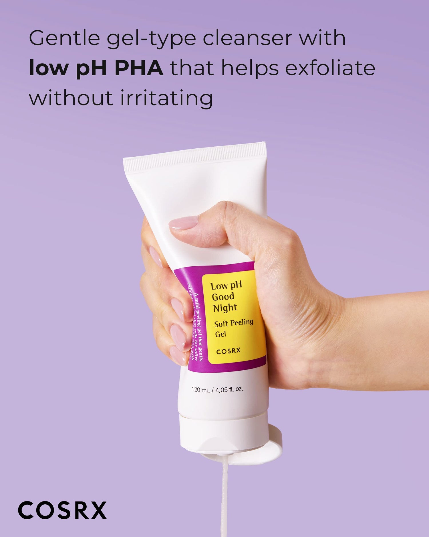 COSRX Low pH Good Night Soft Peeling Gel 120ml | Korean Gentle Exfoliating Cleanser