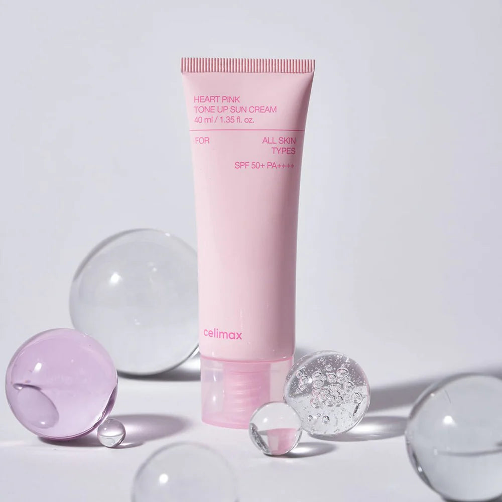 Celimax Heart Pink Tone-Up Korean Sunscreen SPF50 40ml | Brightening Sun Cream