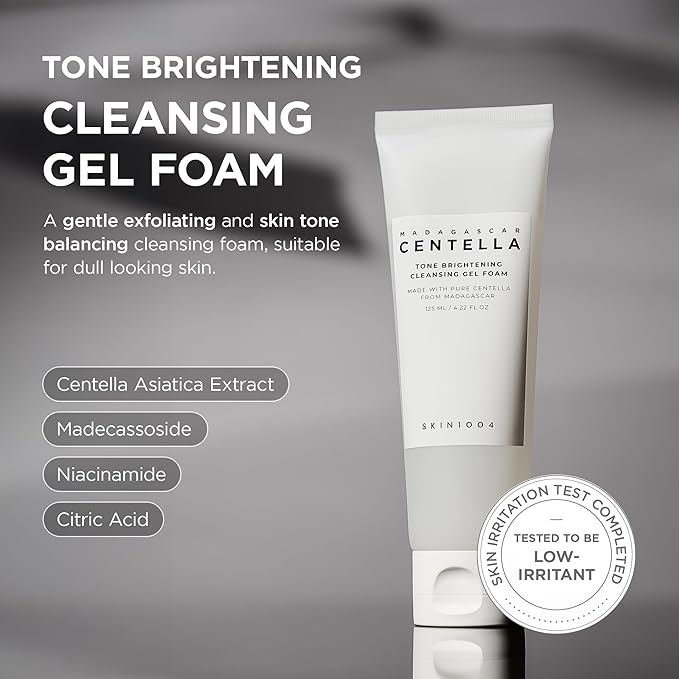 SKIN1004 Tone Brightening Cleansing Gel Foam 125ml | Brightening Daily Cleanser