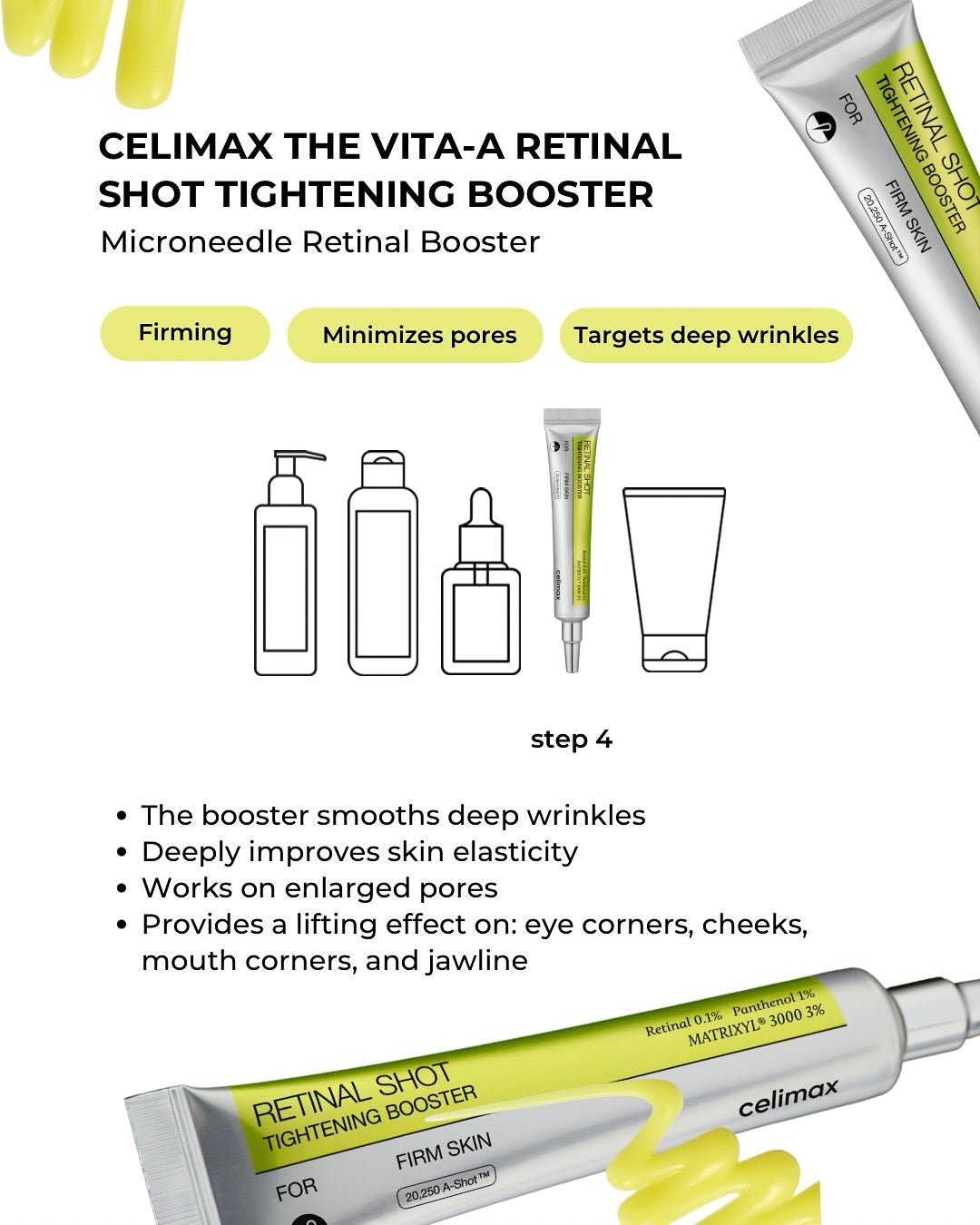 Celimax Retinal Shot Tightening Pore Booster Serum 15ml | Korean Retinal Skincare