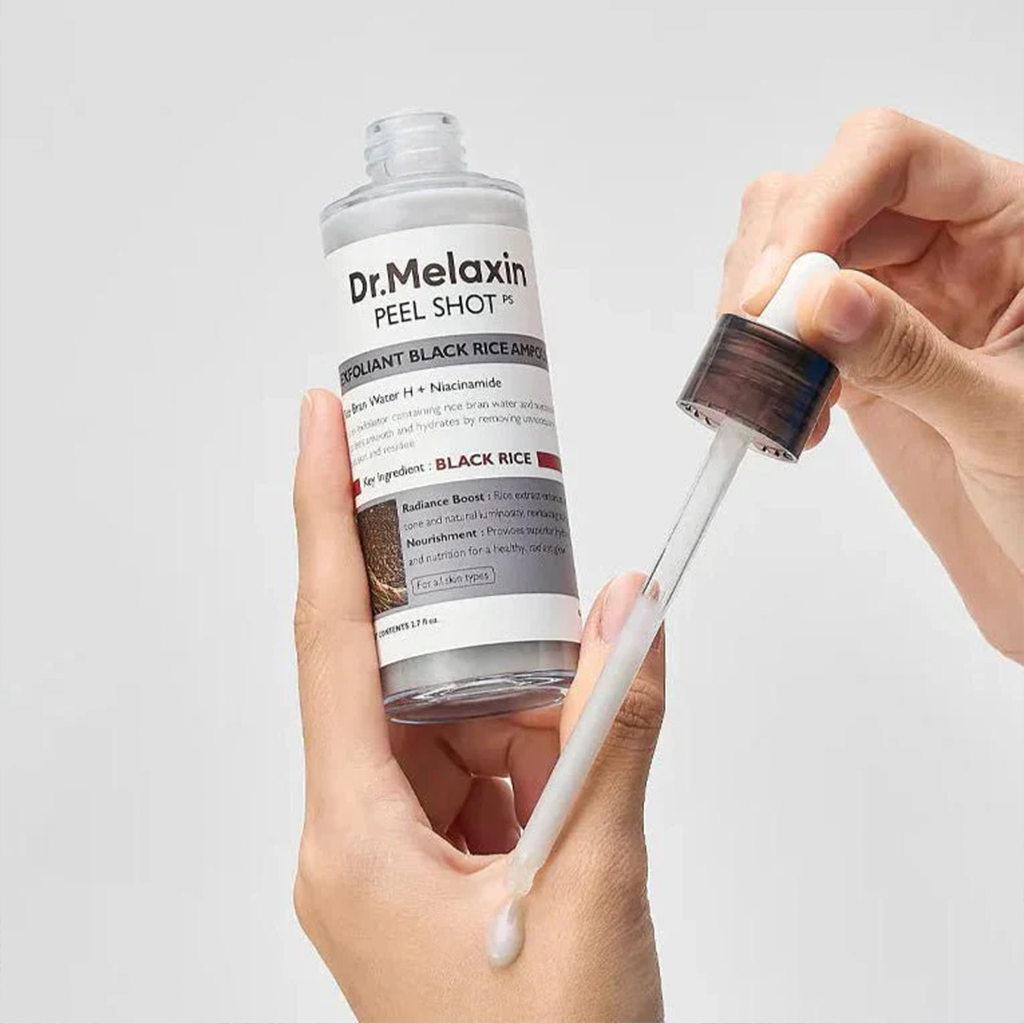 Dr. Melaxin Peel Shot Exfoliating Black Rice Ampoule 80ml | Korean Exfoliating Ampoule