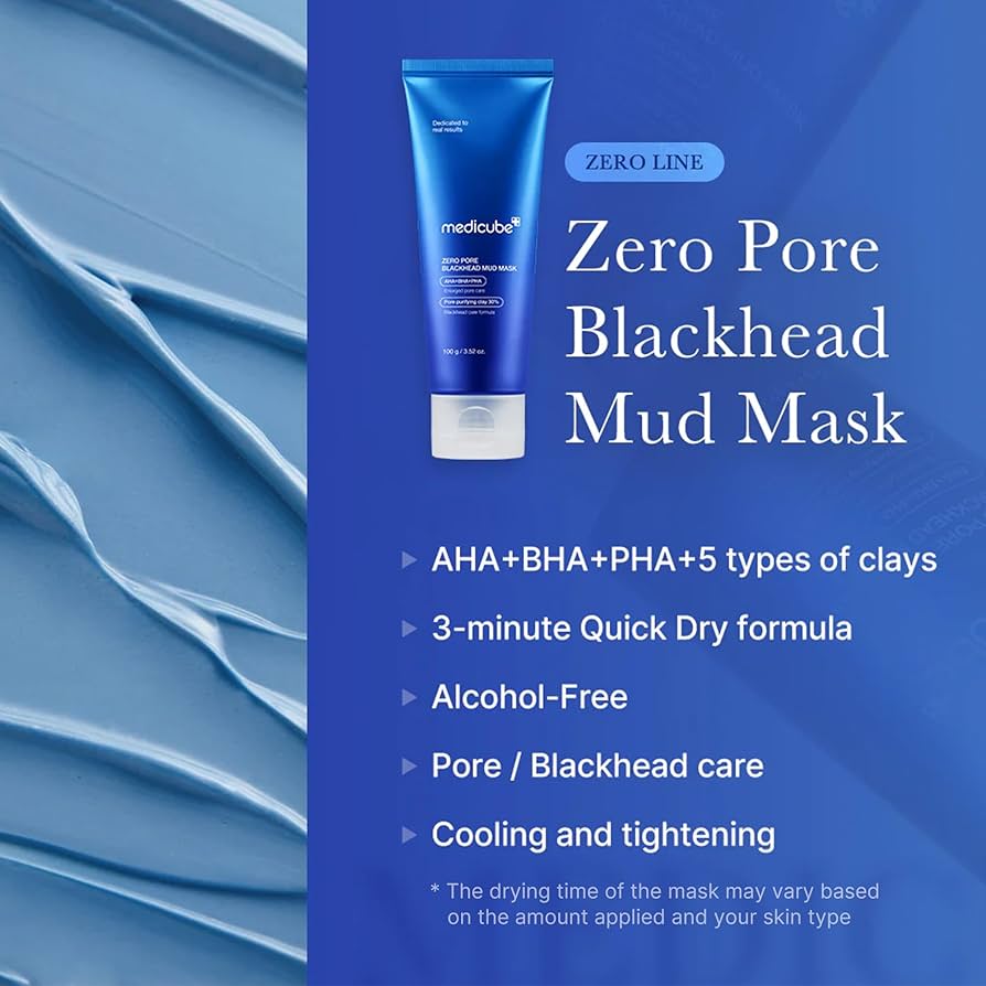 Medicube Zero Pore Blackhead Purifying Mud Mask 100g| Korean Pore Cleansing Mask