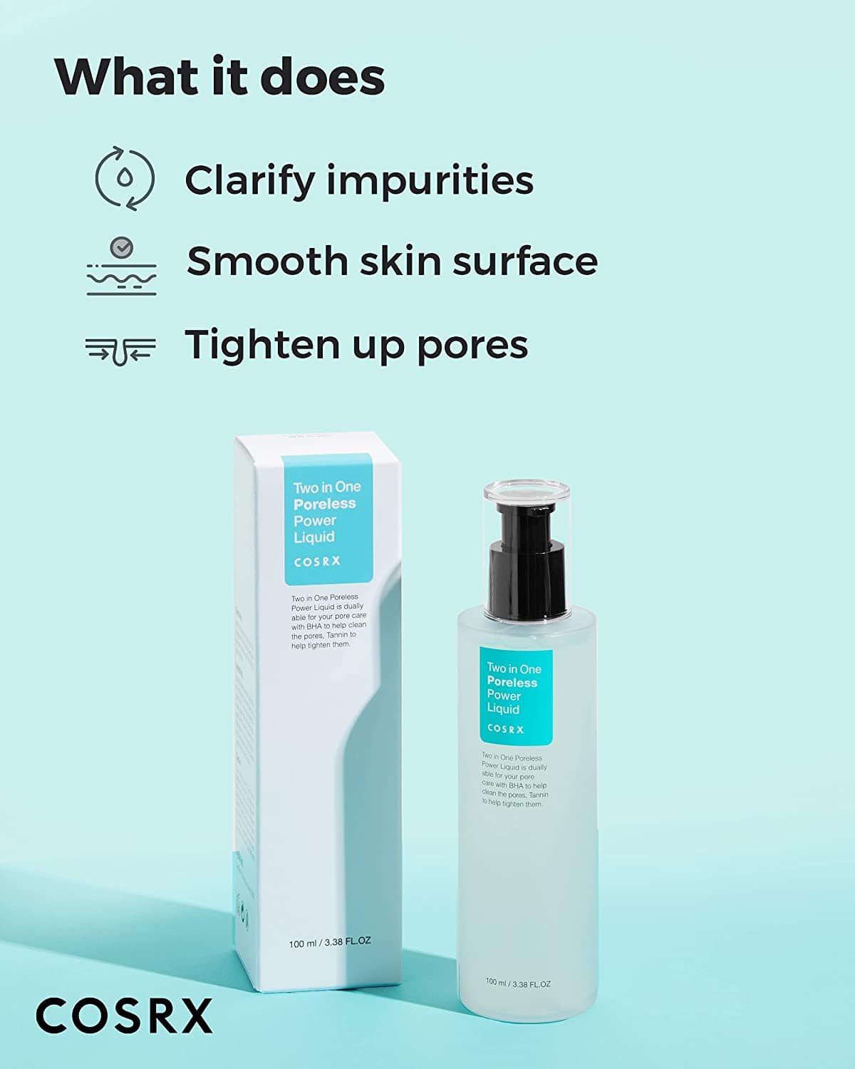 COSRX Two in One Poreless Power Liquid 100ml | Korean Pore Refining Toner