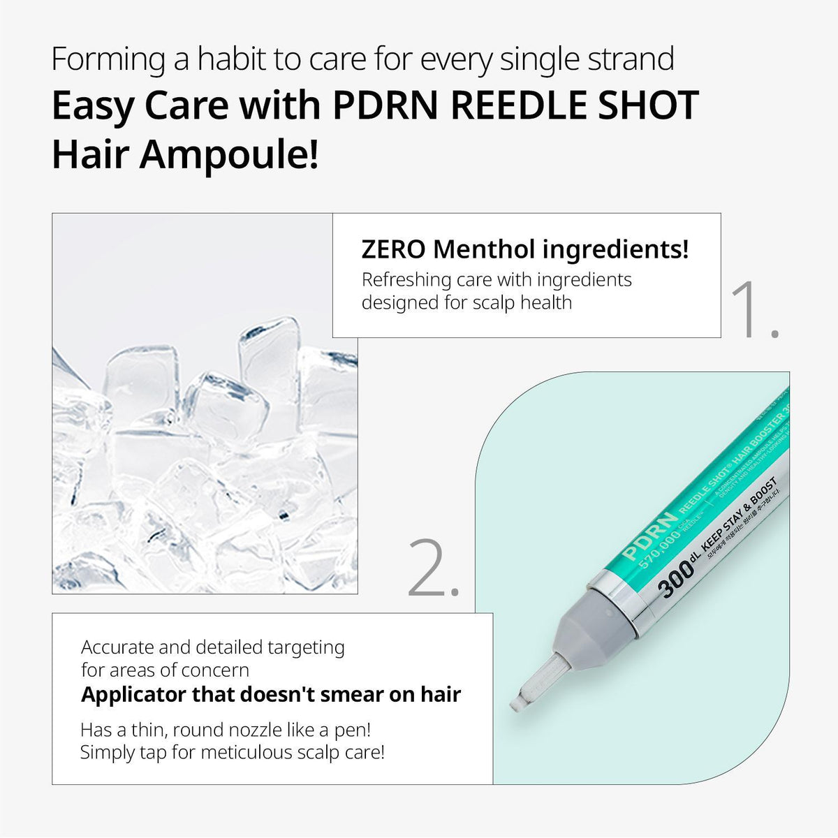 VT PDRN Reedle Shot Hair Ampoule 300dl | Korean Hair Growth Scalp Serum