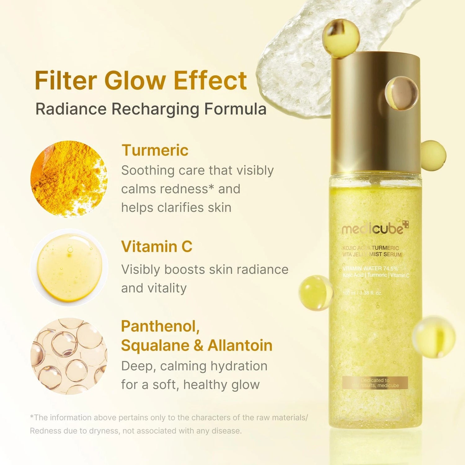 Medicube Kojic Acid Turmeric Vitamin Jelly Mist Serum 100ml | Korean Brightening Mist